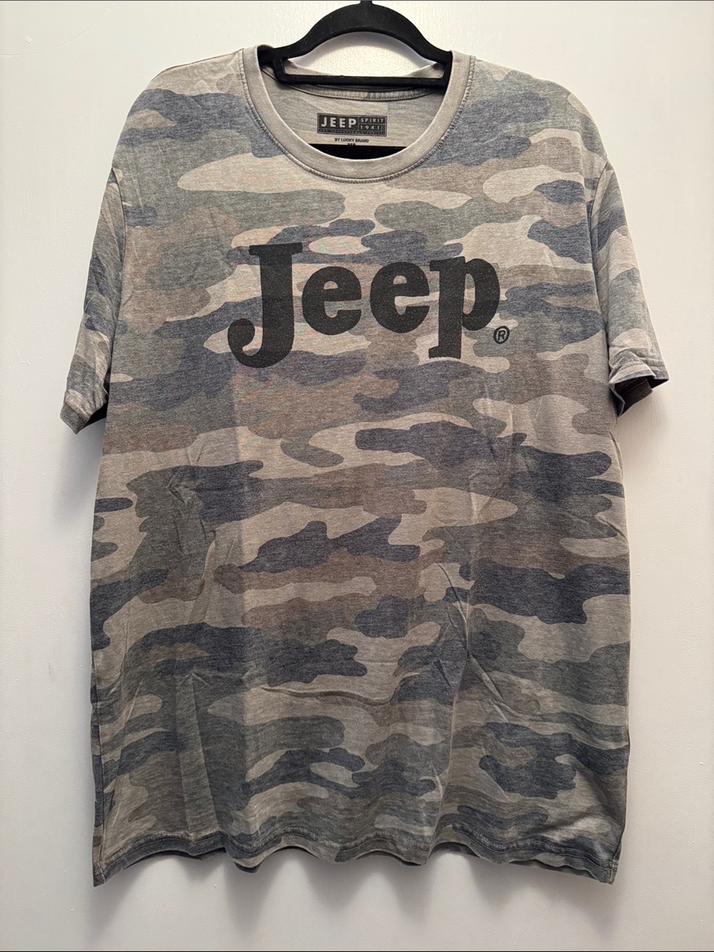 Jeep Gray & Khaki Camo Short Sleeve T-Shirt